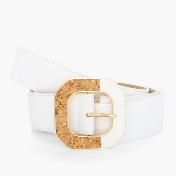 Chico's Accessories - NWT ANGELINA CORK-BUCKLE BELT